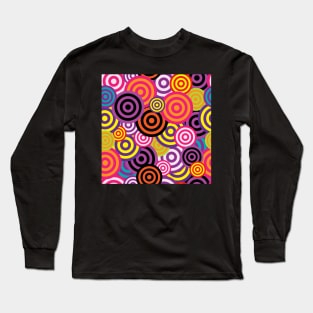 Colorful circles modern art pattern design Long Sleeve T-Shirt